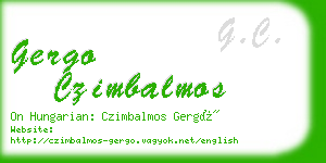 gergo czimbalmos business card